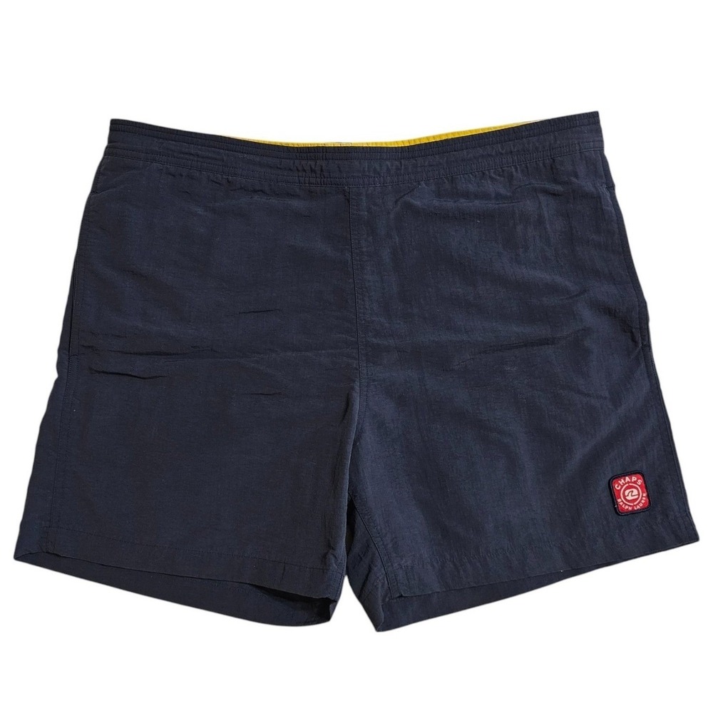 VTG Chaps Ralph Lauren Swim Trunks Medium Nylon Swimsuit Shorts Elastic Waist